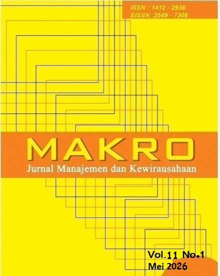 					View Vol. 11 No. 1 (2026): Makro: Jurnal Manajemen dan Kewirausahaan
				